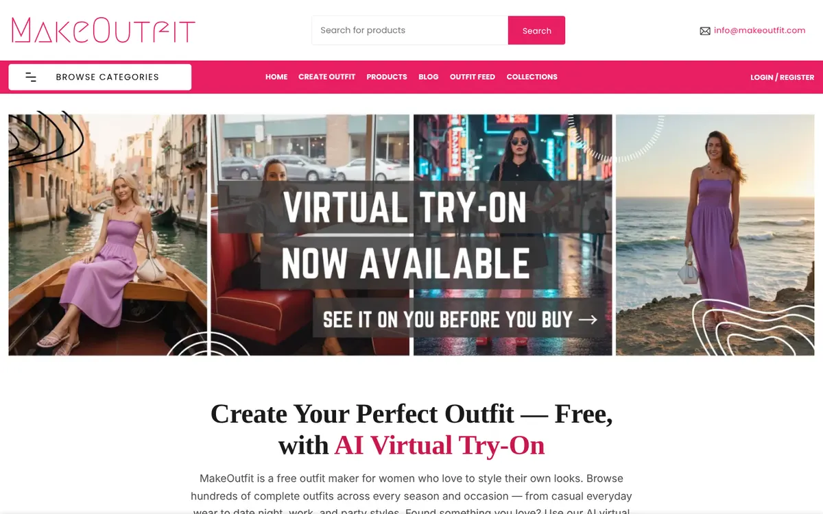 MakeOutfit homepage